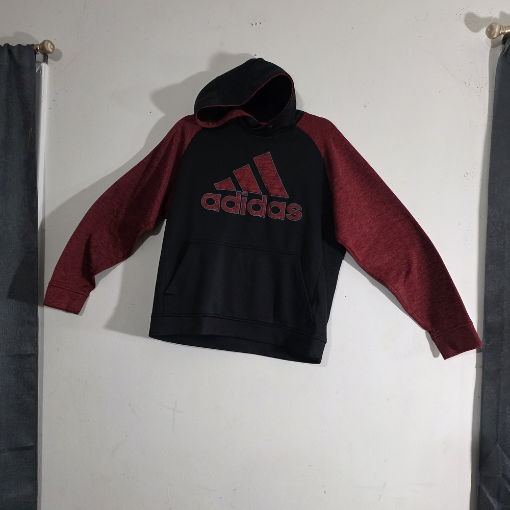 Adidas Men's Black and Red Sweater